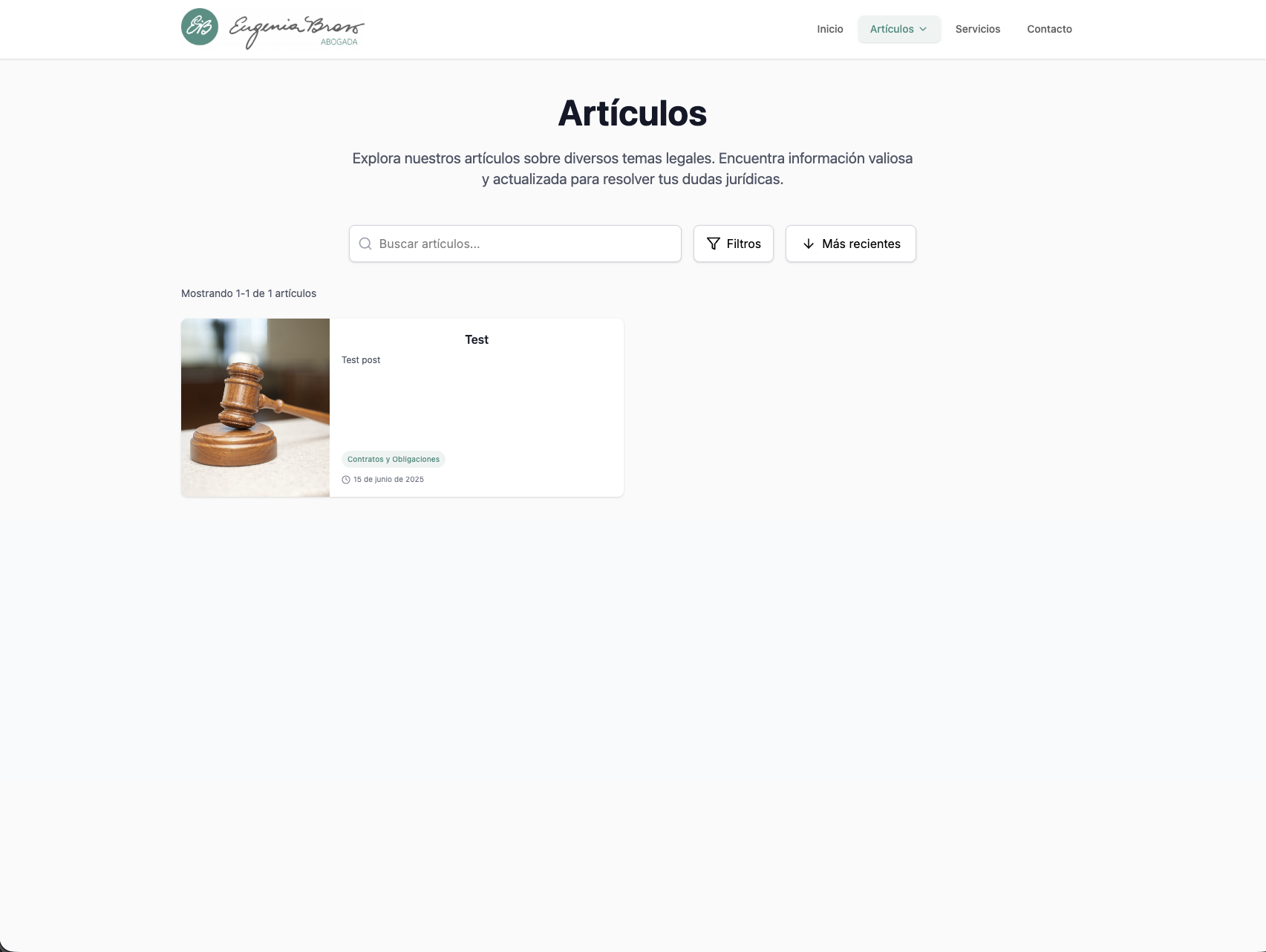 EugeniaBravo blog listing